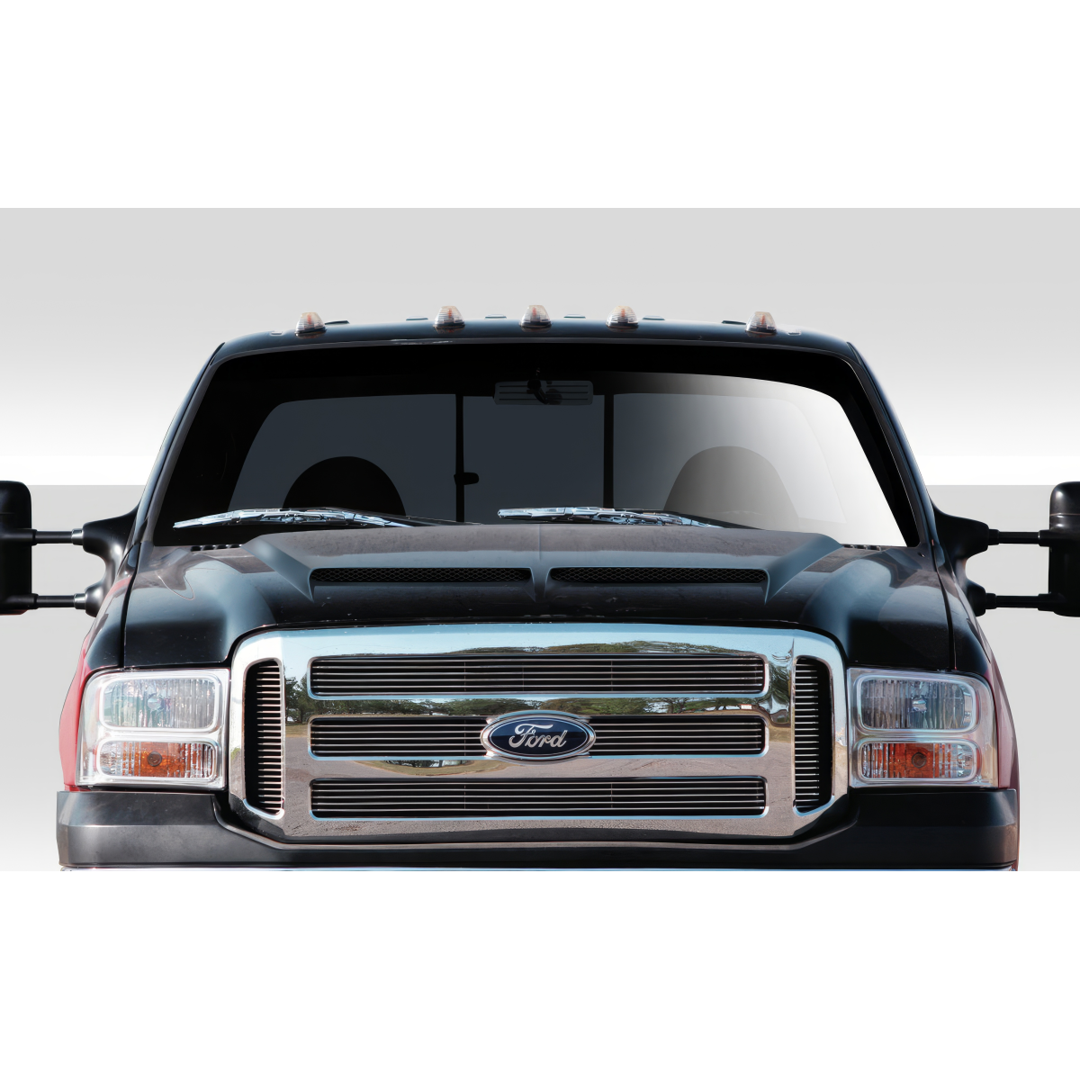 Modify your Ford F-250 Super Duty 1999 with our Exterior/Hoods - Front view of hood from low angle