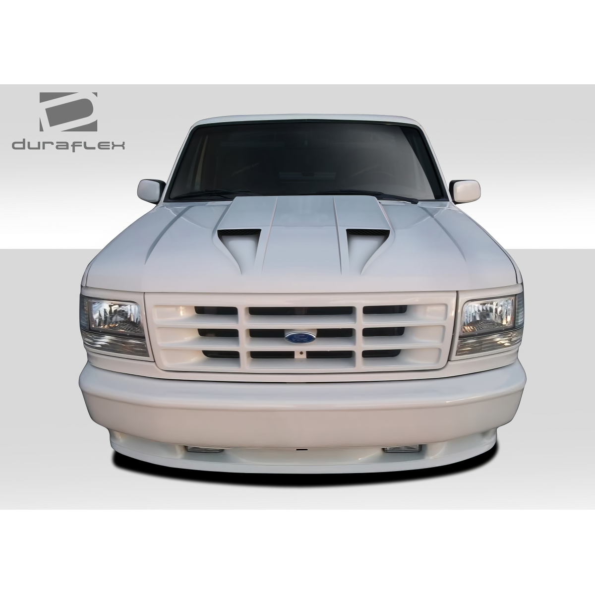 Modify your Ford Bronco 1992 with our Exterior/Hoods - Frontal view of the vehicle's hood