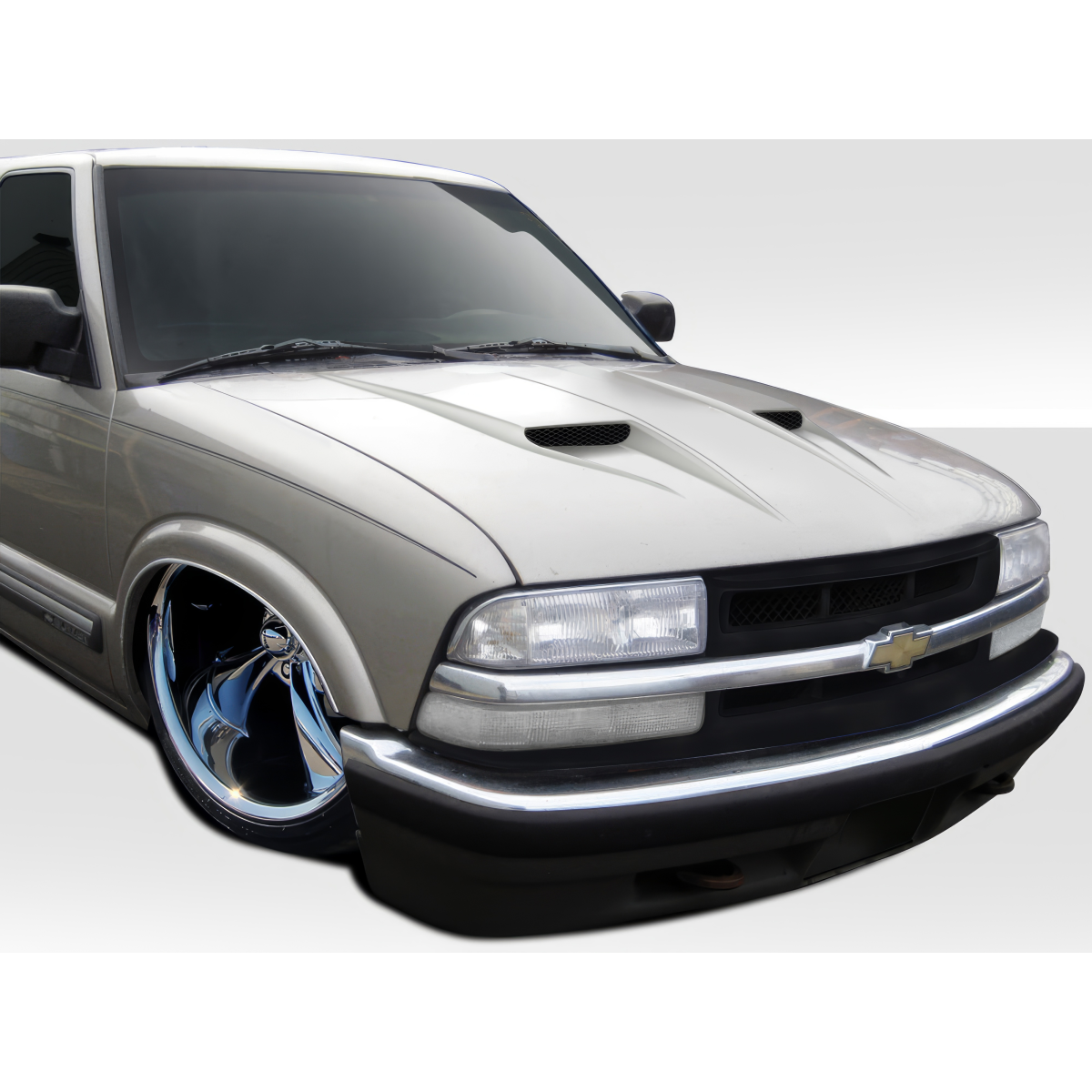 Modify your Chevrolet Blazer 1994 with our Exterior/Hoods - Front three quarter angle view of vehicle part