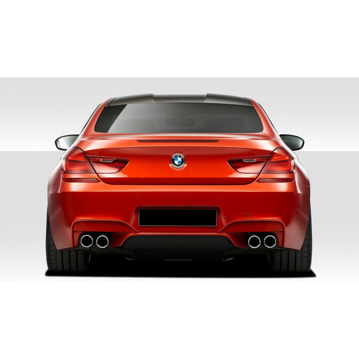 Modify your BMW 6-Series 2011 with our Exterior/Rear Bumpers or Lips - Viewed from directly behind the vehicle