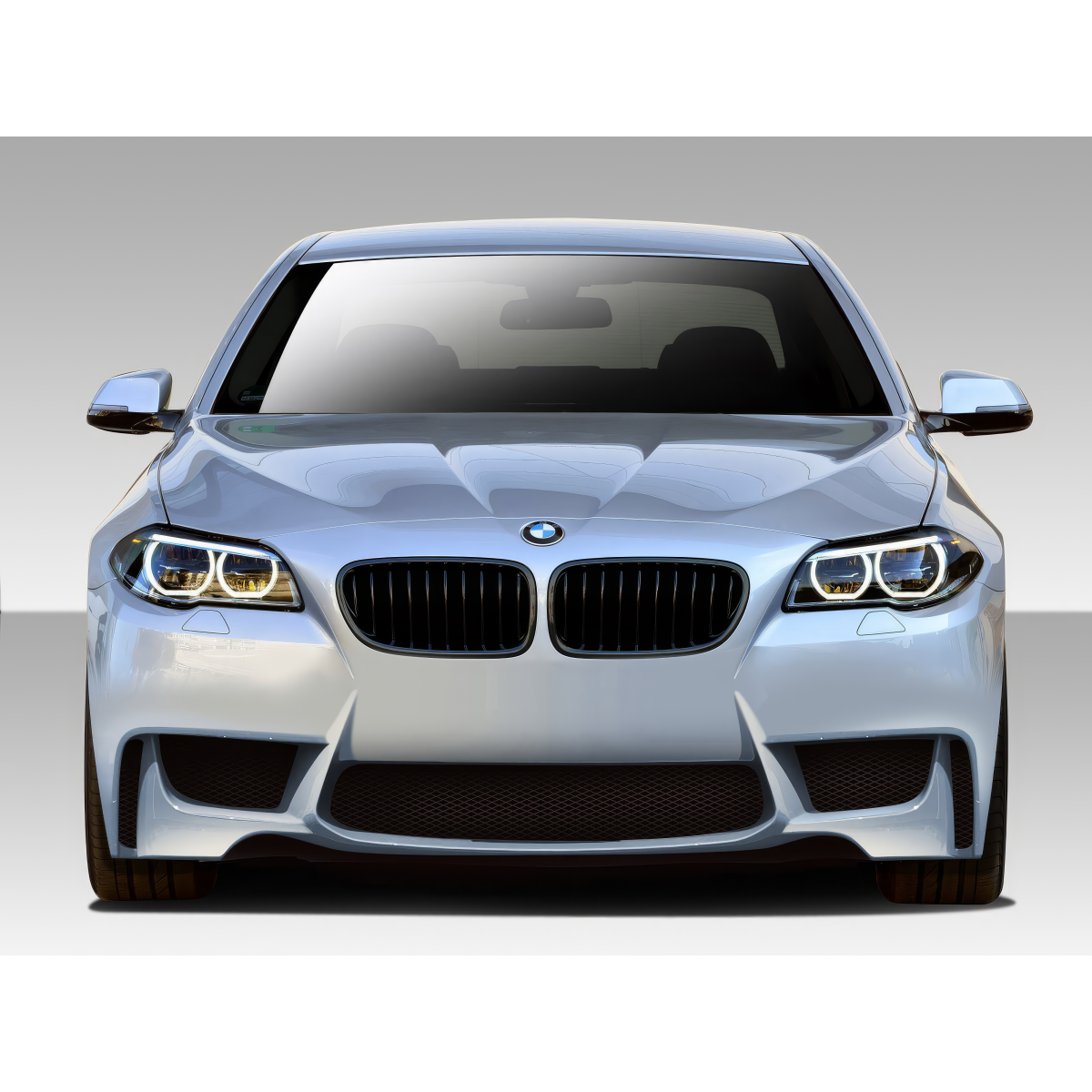 Modify your BMW 5-Series 2011 with our Exterior/Front Bumpers or Lips - Front angle view of the car