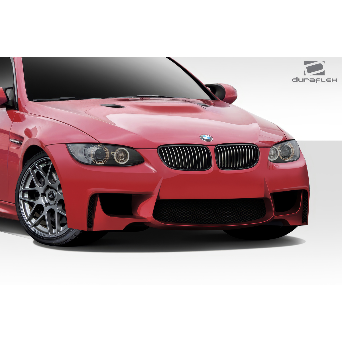 Modify your BMW M3 2008 with our Exterior/Front Bumpers or Lips - Front view angled from slightly above