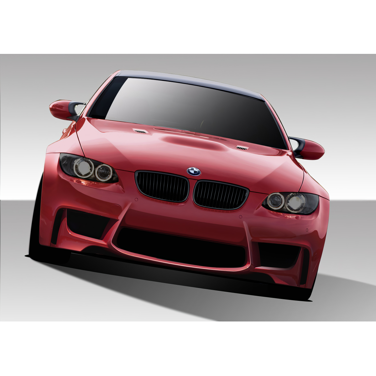 Modify your BMW M3 2008 with our Exterior/Front Bumpers or Lips - Front view at a slight upward angle