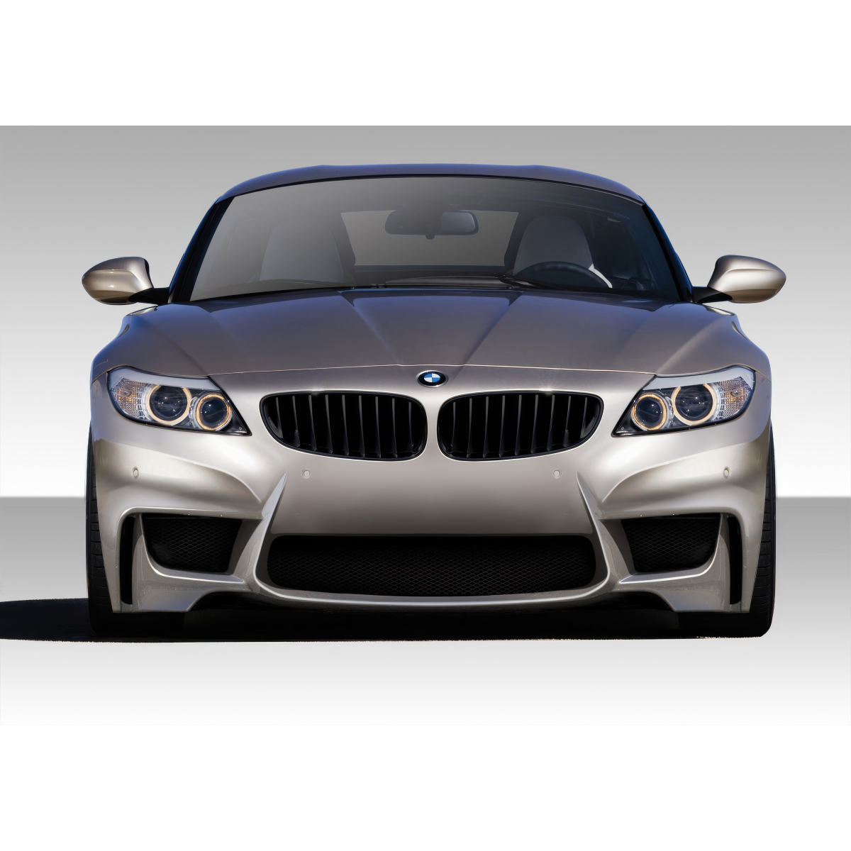 Modify your BMW Z4 2009 with our Exterior/Front Bumpers or Lips - Front view of the vehicle at a straight angle