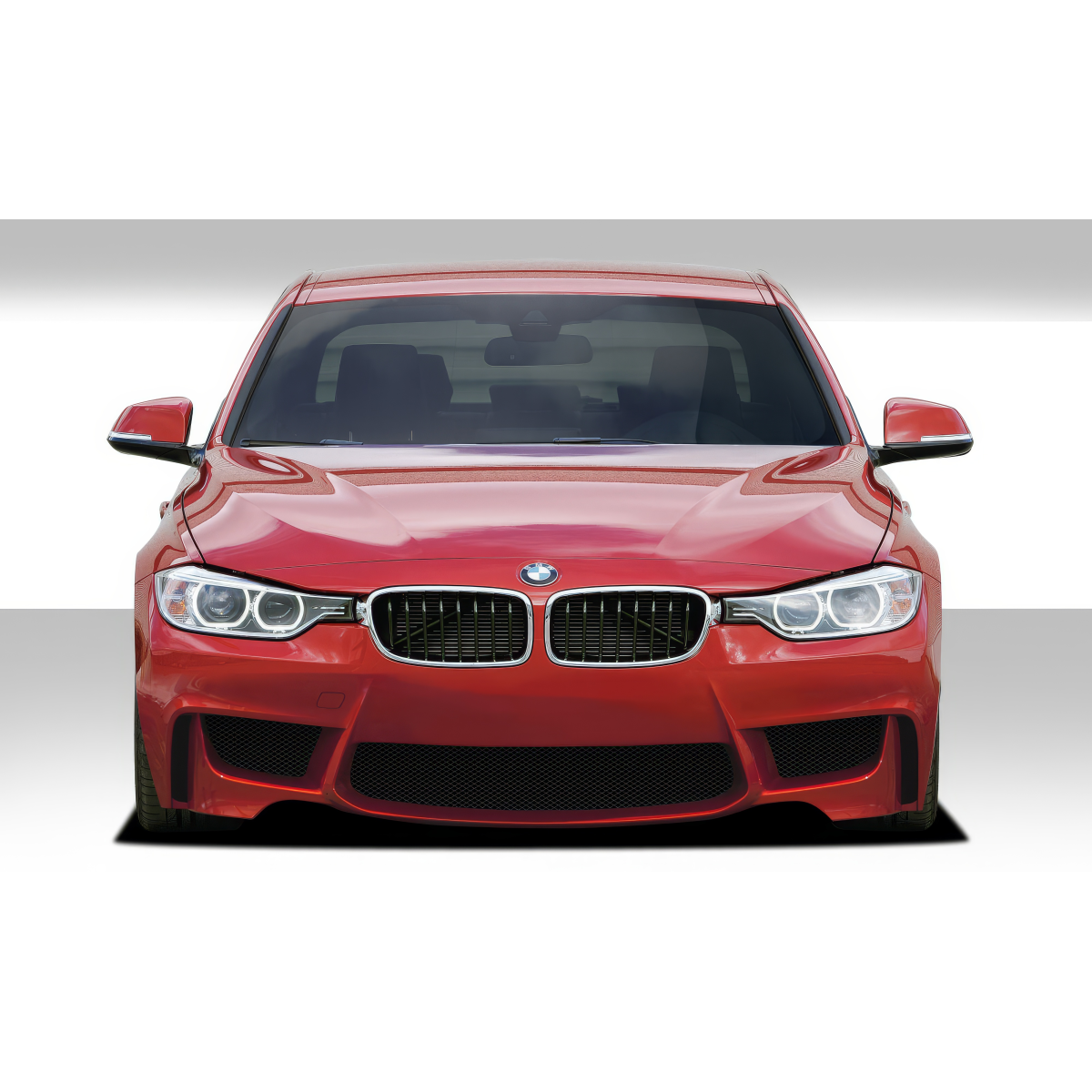 Modify your BMW 3-Series 2012 with our Exterior/Front Bumpers or Lips - Frontal view of the vehicle at eye level