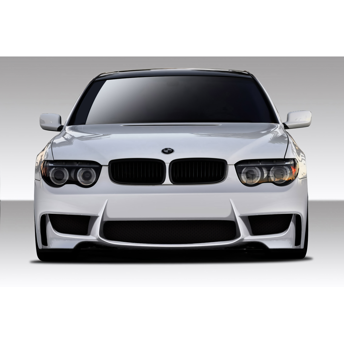 Modify your BMW 7-Series 2002 with our Exterior/Front Bumpers or Lips - Front view of the vehicle at eye level