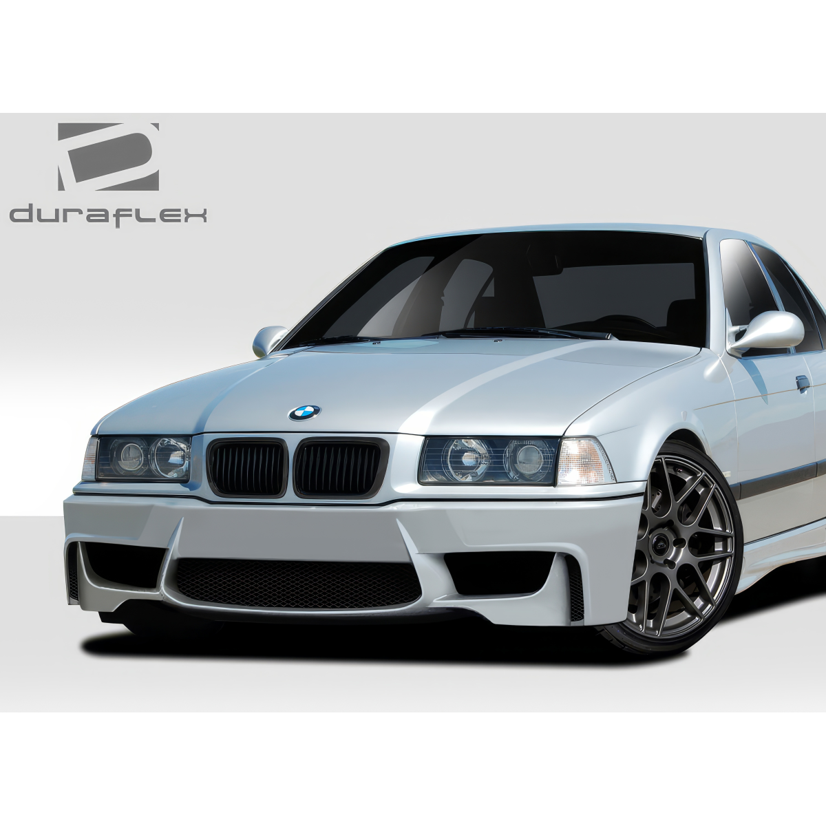 Modify your BMW 3-Series 1992 with our Exterior/Front Bumpers or Lips - Front angle view of the vehicle