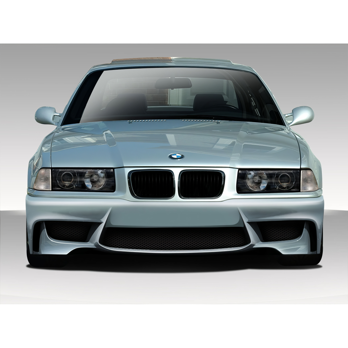 Modify your BMW 3-Series 1992 with our Exterior/Front Bumpers or Lips - Front view at eye level