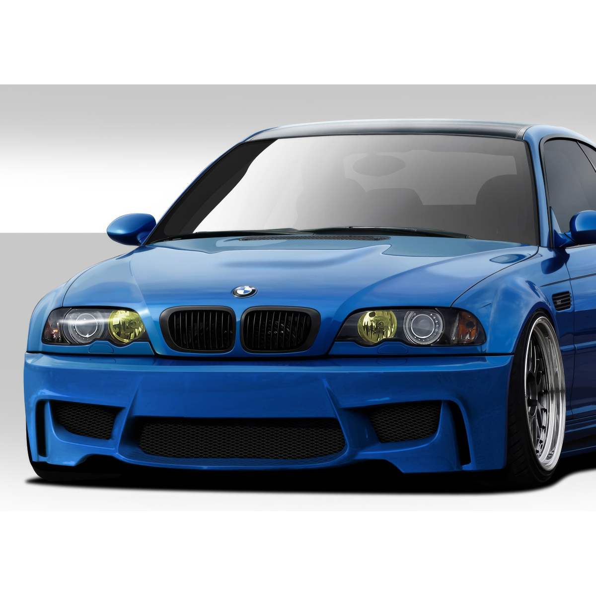 Modify your BMW M3 2001 with our Exterior/Front Bumpers or Lips - Front view of the car at eye level