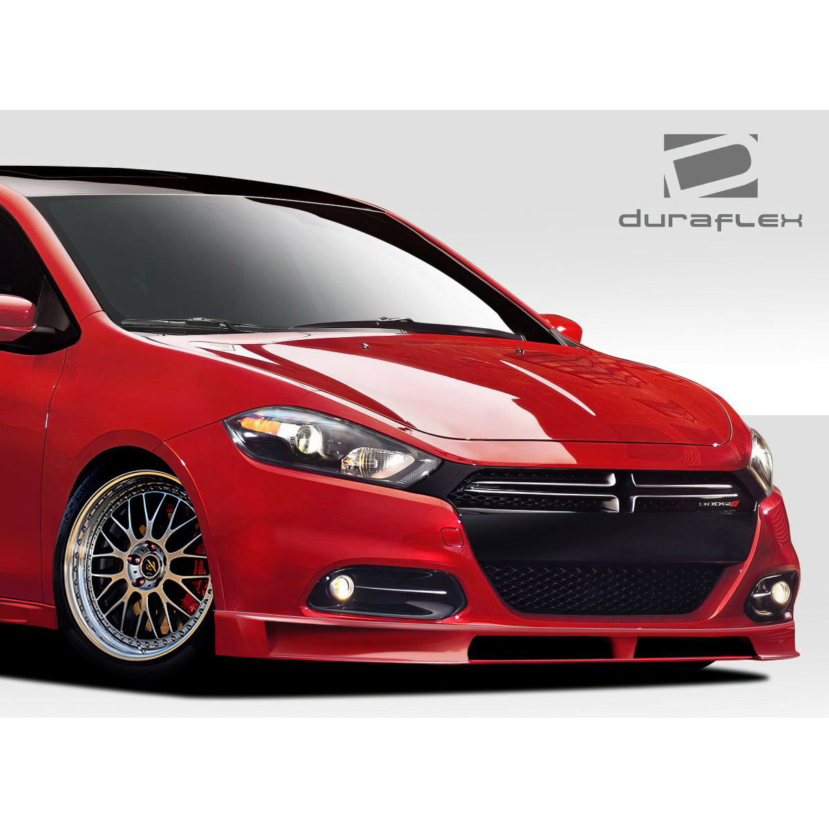 Modify your Dodge Dart 2013 with our Exterior/Complete Body Kits - Front angle showcasing sporty design and details