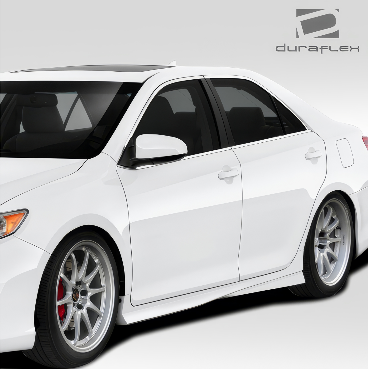 Modify your Toyota Camry 2012 with our Exterior/Side Skirts - Side view at a slight angle