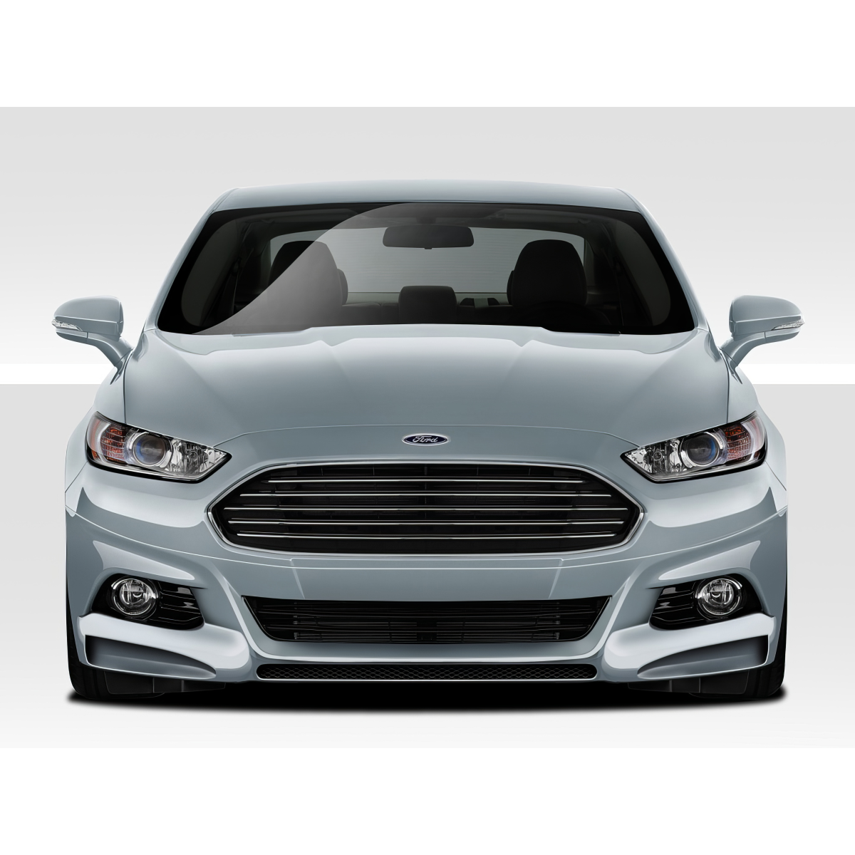 Modify your Ford Fusion 2013 with our Exterior/Complete Body Kits - Frontal view of the vehicle at eye level