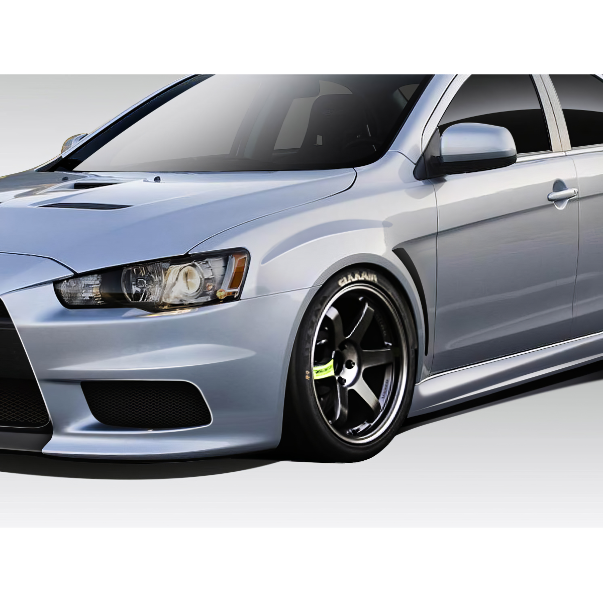 Modify your Mitsubishi Lancer 2008 with our Exterior/Fenders - Front quarter angle view of the vehicle