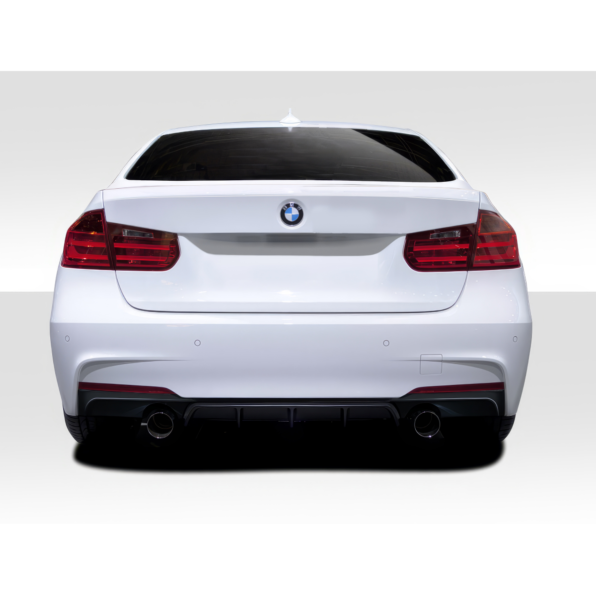 Modify your BMW 3-Series 2012 with our Exterior/Diffusers - Rear view angle of the car part