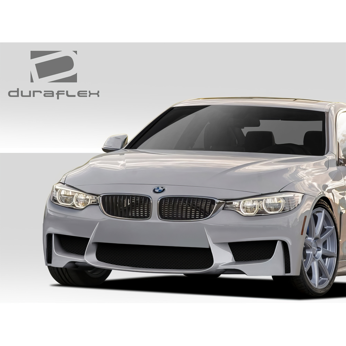 Modify your BMW 4-Series 2014 with our Exterior/Front Bumpers or Lips - Front angle view of BMW 4 Series with bumper