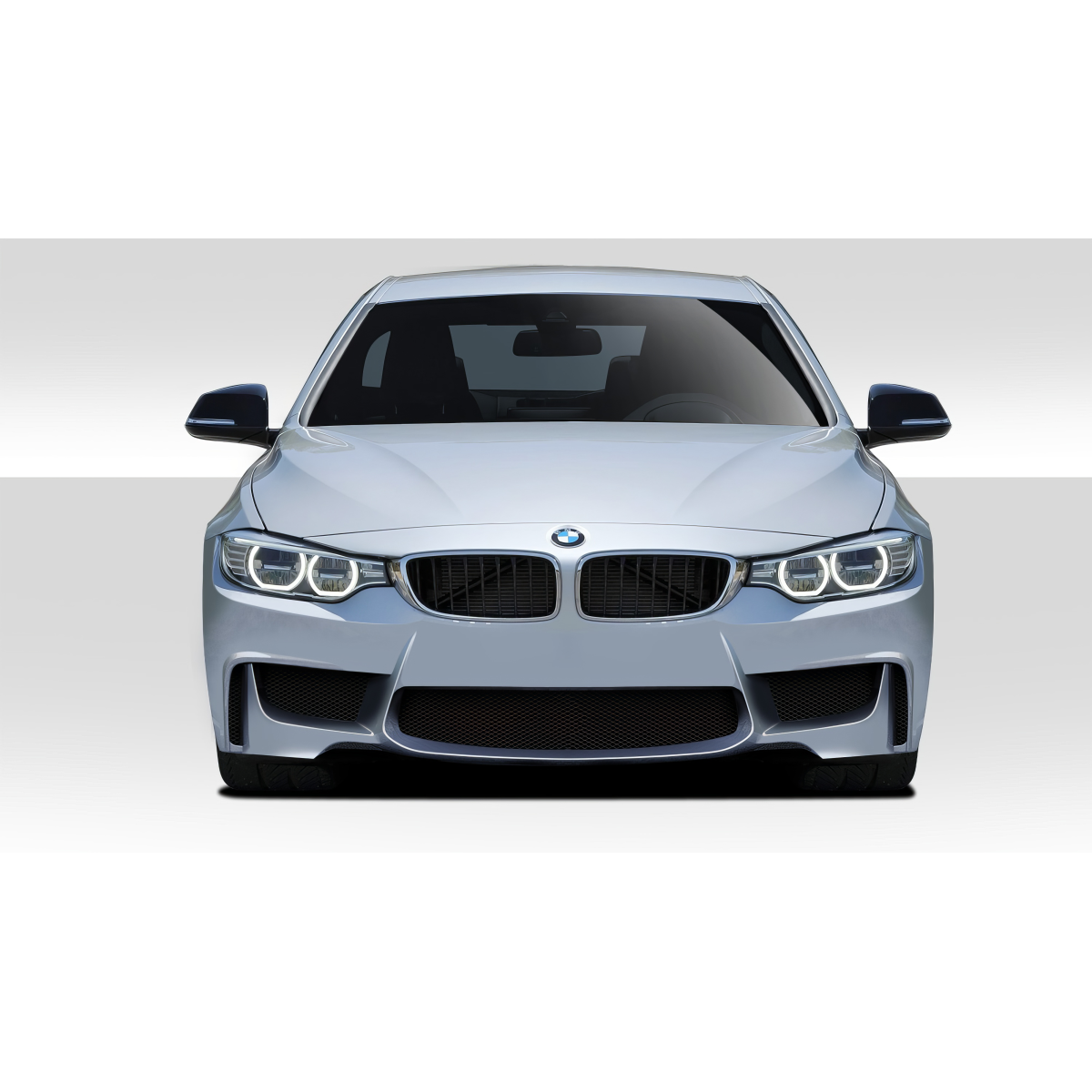 Modify your BMW 4-Series 2014 with our Exterior/Front Bumpers or Lips - Front view of the vehicle at eye level