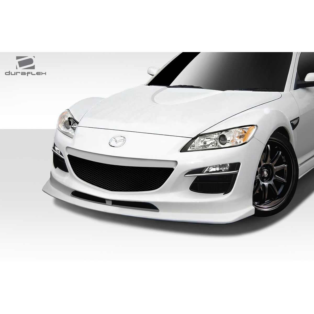 Modify your Mazda RX-8 2009 with our Exterior/Front Bumpers - Front view angle of bumper from a Mazda RX-8