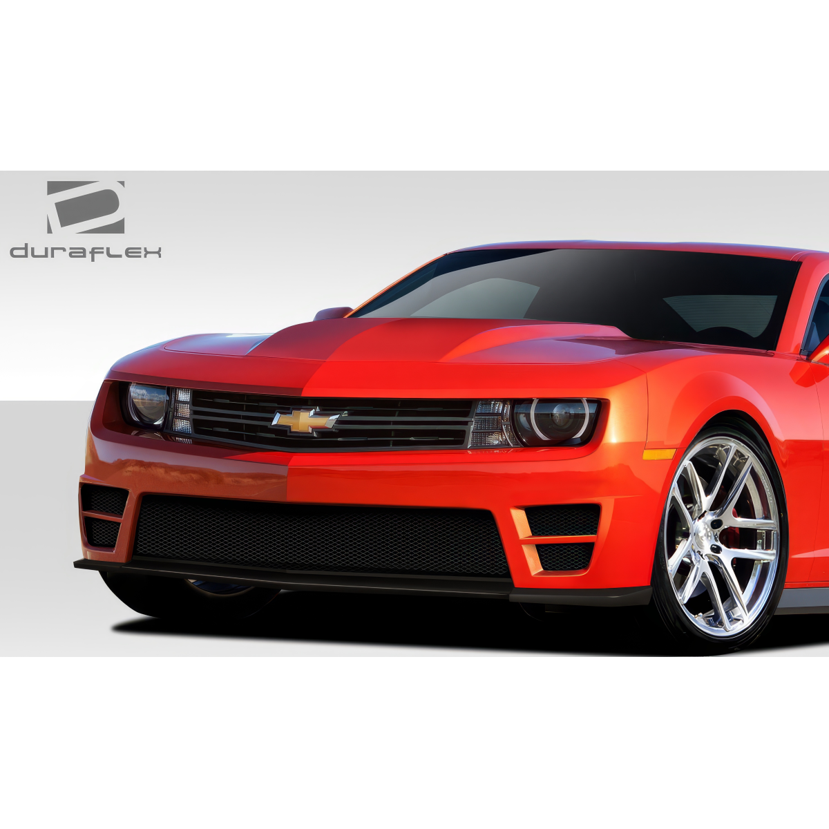 Modify your Chevrolet Camaro 2010 with our Exterior/Front Bumpers or Lips - Front angle view of the car