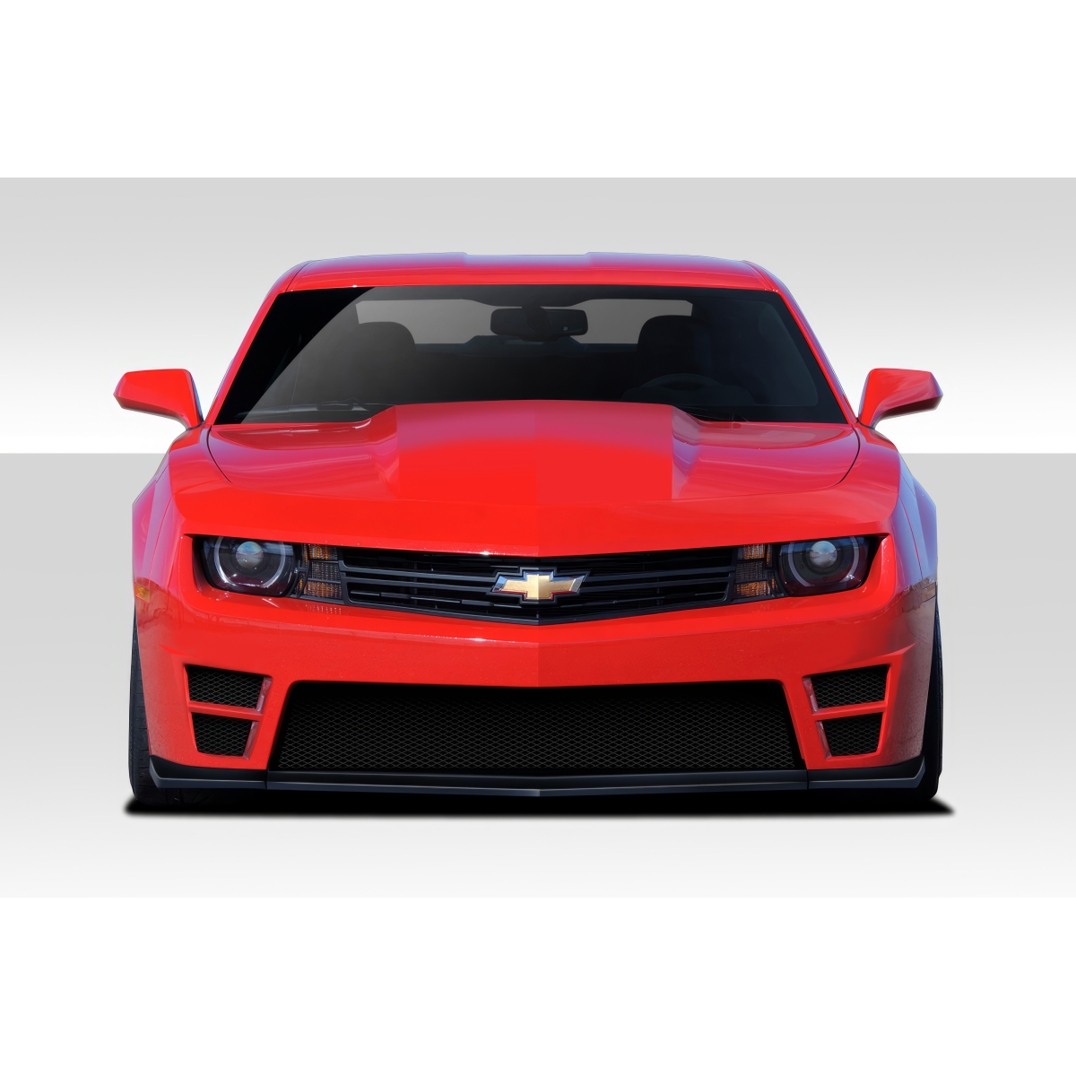 Modify your Chevrolet Camaro 2010 with our Exterior/Front Bumpers or Lips - Front angle view of vehicle part