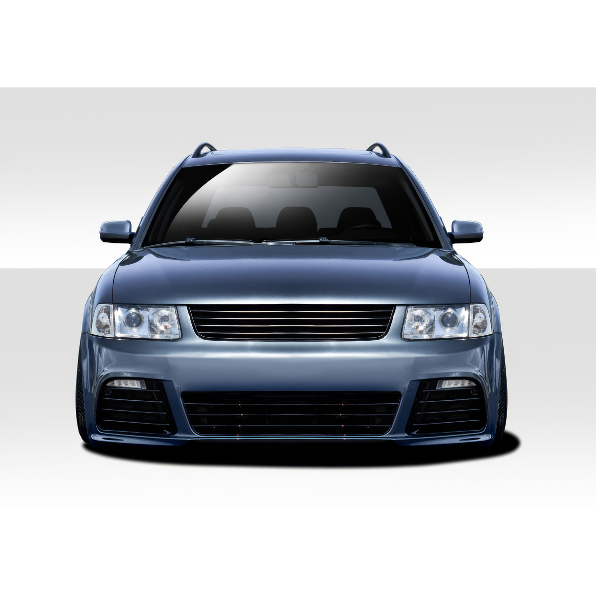 Modify your Volkswagen Passat 1998 with our Exterior/Front Bumpers - Front view of vehicle at eye level