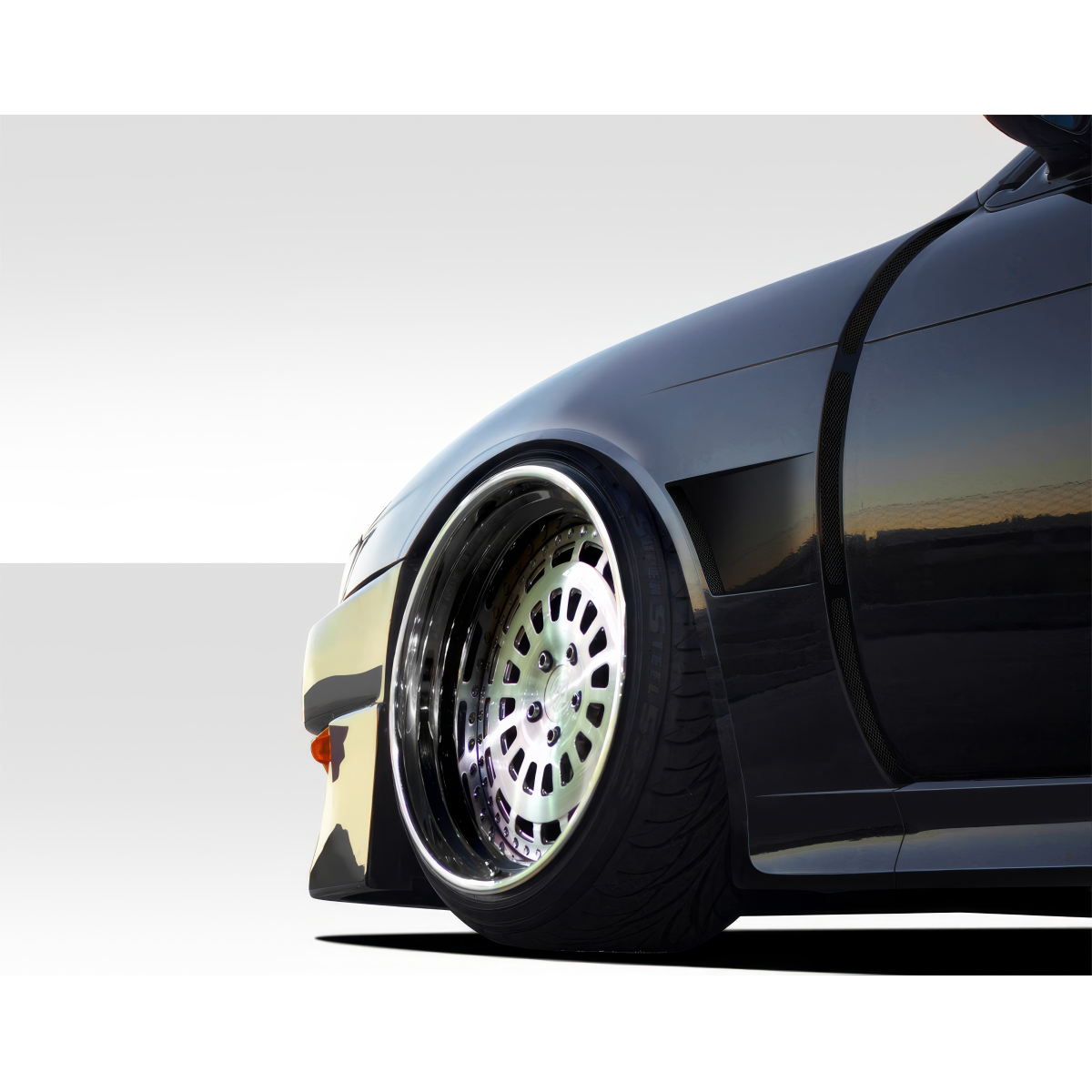 Modify your Nissan 240SX 1997 with our Exterior/Fenders - Angled view of rear fender and wheel