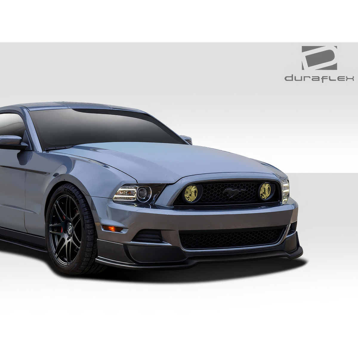 Modify your Ford Mustang 2013 with our Exterior/Front Bumpers or Lips - Front angle view of the vehicle showing exterior part