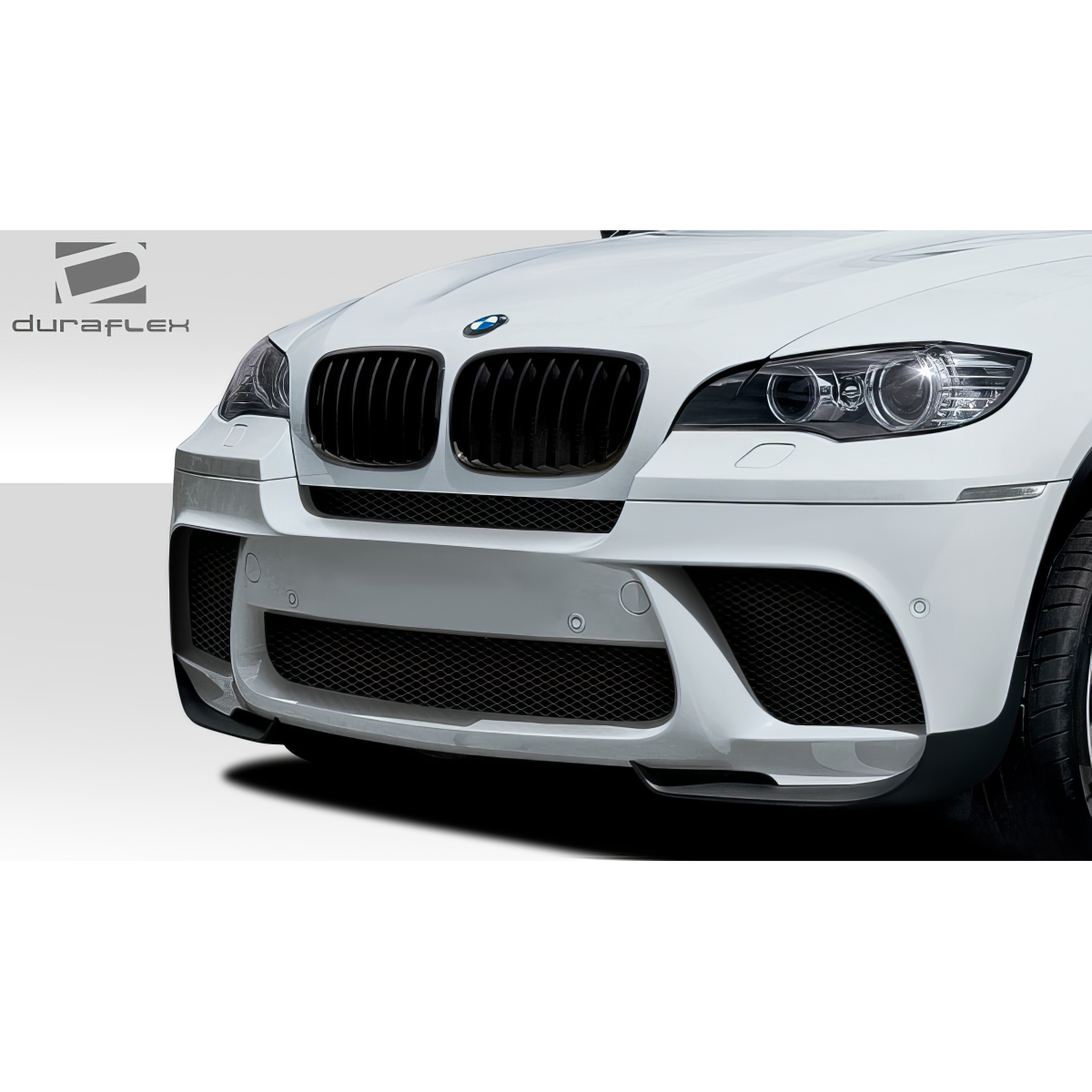 Modify your BMW X6 2010 with our Exterior/Front Bumpers or Lips - Front angle view of the BMW X6 front lip