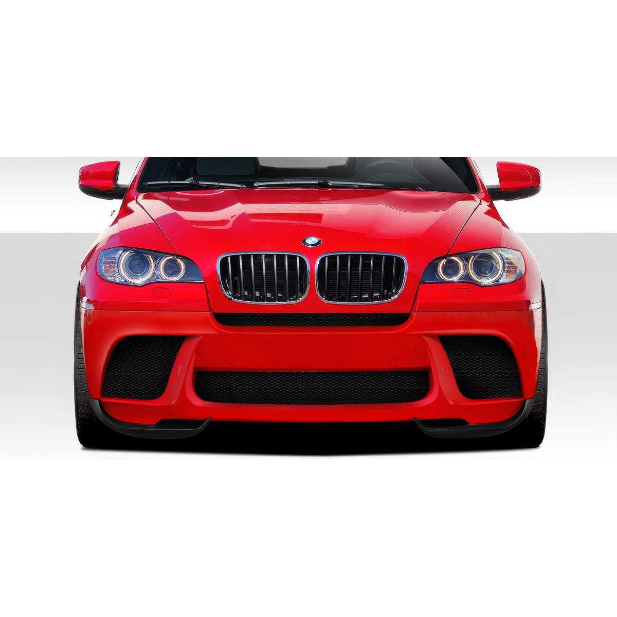 Modify your BMW X6 2010 with our Exterior/Front Bumpers or Lips - Front view of the car showing its bumper design