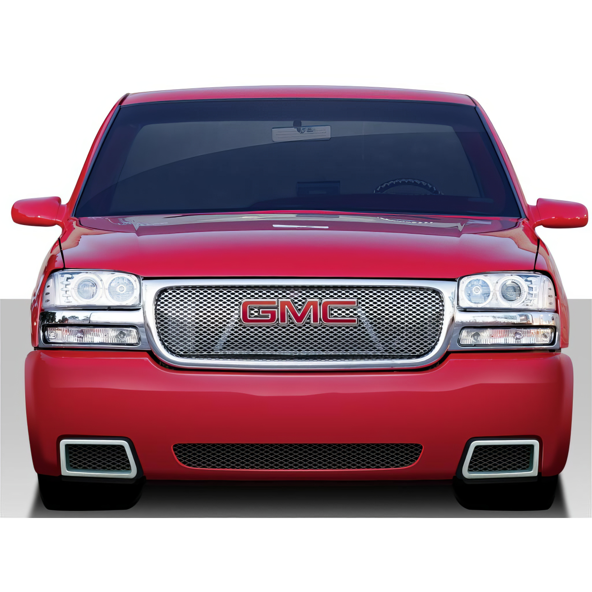 Modify your GMC Yukon 1999 with our Exterior/Front Bumpers or Lips - Frontal view of the vehicle at a straight angle