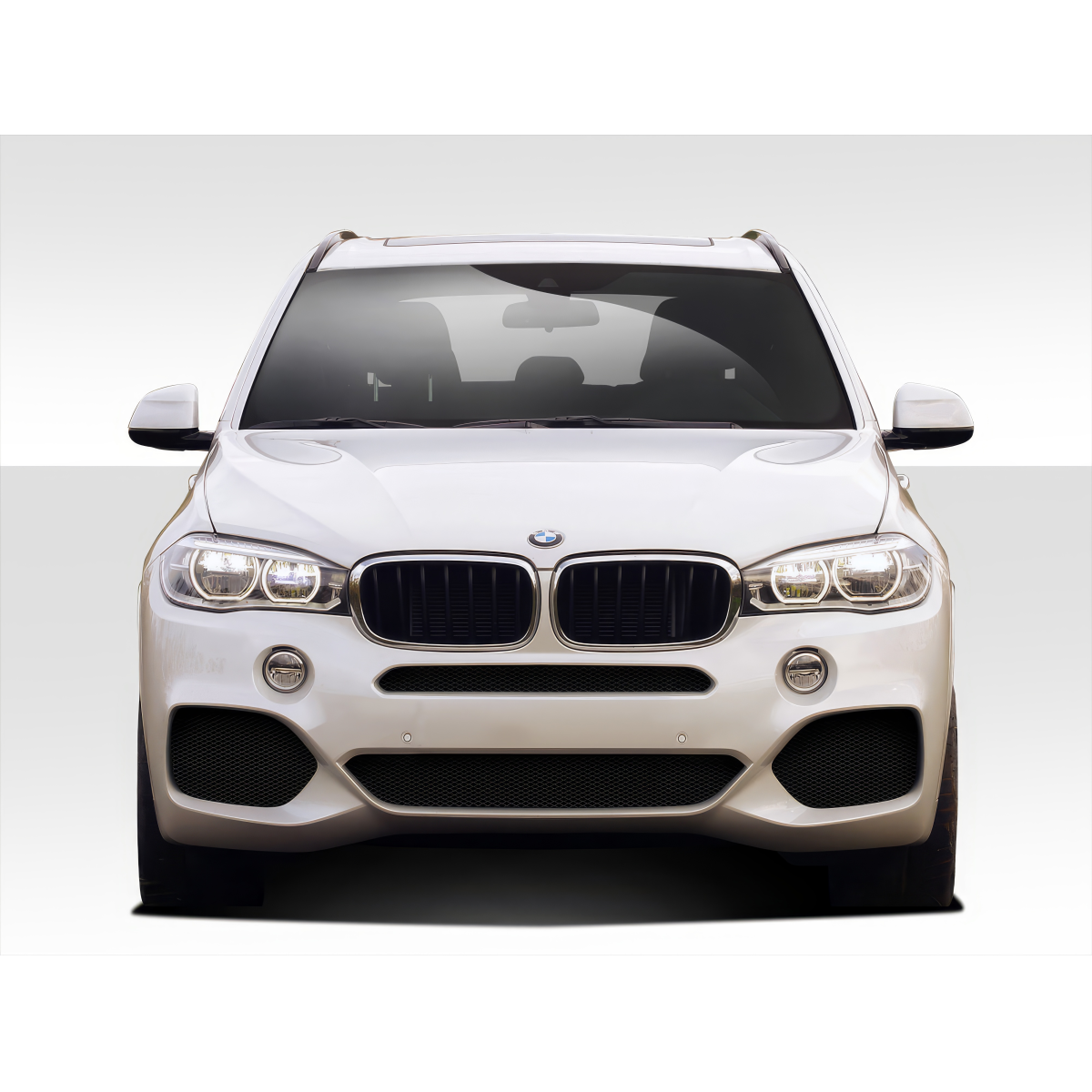 Modify your BMW X5 2014 with our Exterior/Front Bumpers or Lips - Front view of vehicle at eye level angle