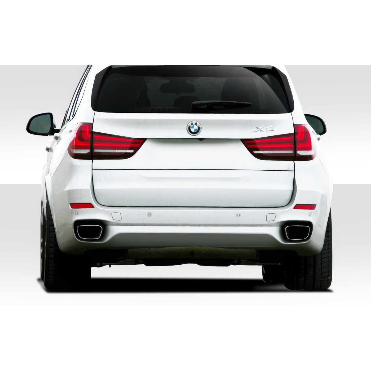 Modify your BMW 4-Series 2014 with our Exterior/Complete Body Kits - Rear view angle of BMW X5 showing bumper design