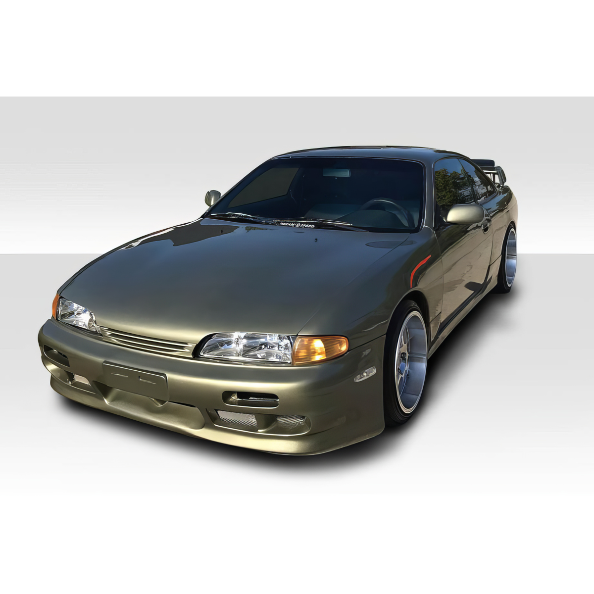 Modify your Nissan 240SX 1995 with our Exterior/Front Bumpers or Lips - Front view at a slight angle to the left