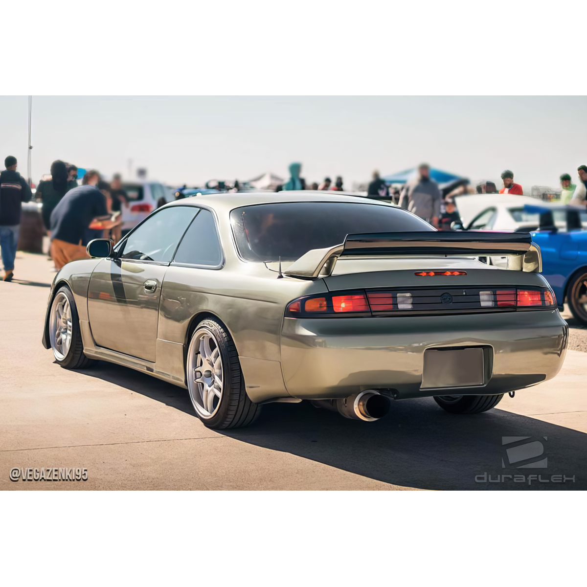 Modify your Nissan 240SX 1995 with our Exterior/Complete Body Kits - View from slightly above and behind the vehicle