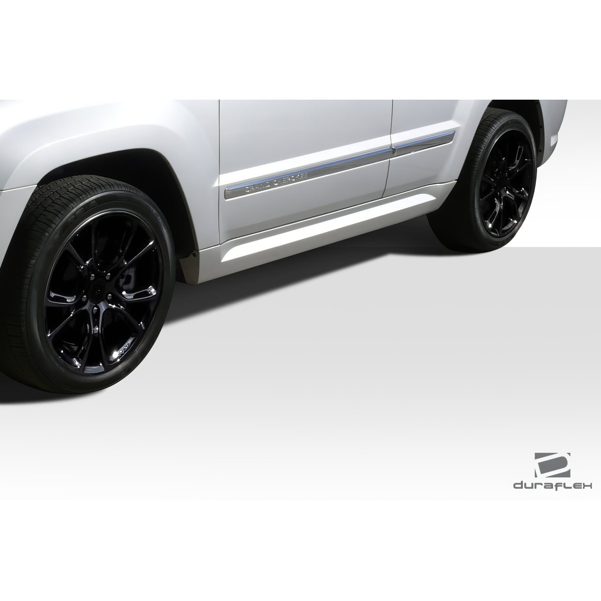 Modify your Jeep Cherokee 2005 with our Exterior/Side Skirts - The part is viewed from a slightly angled side