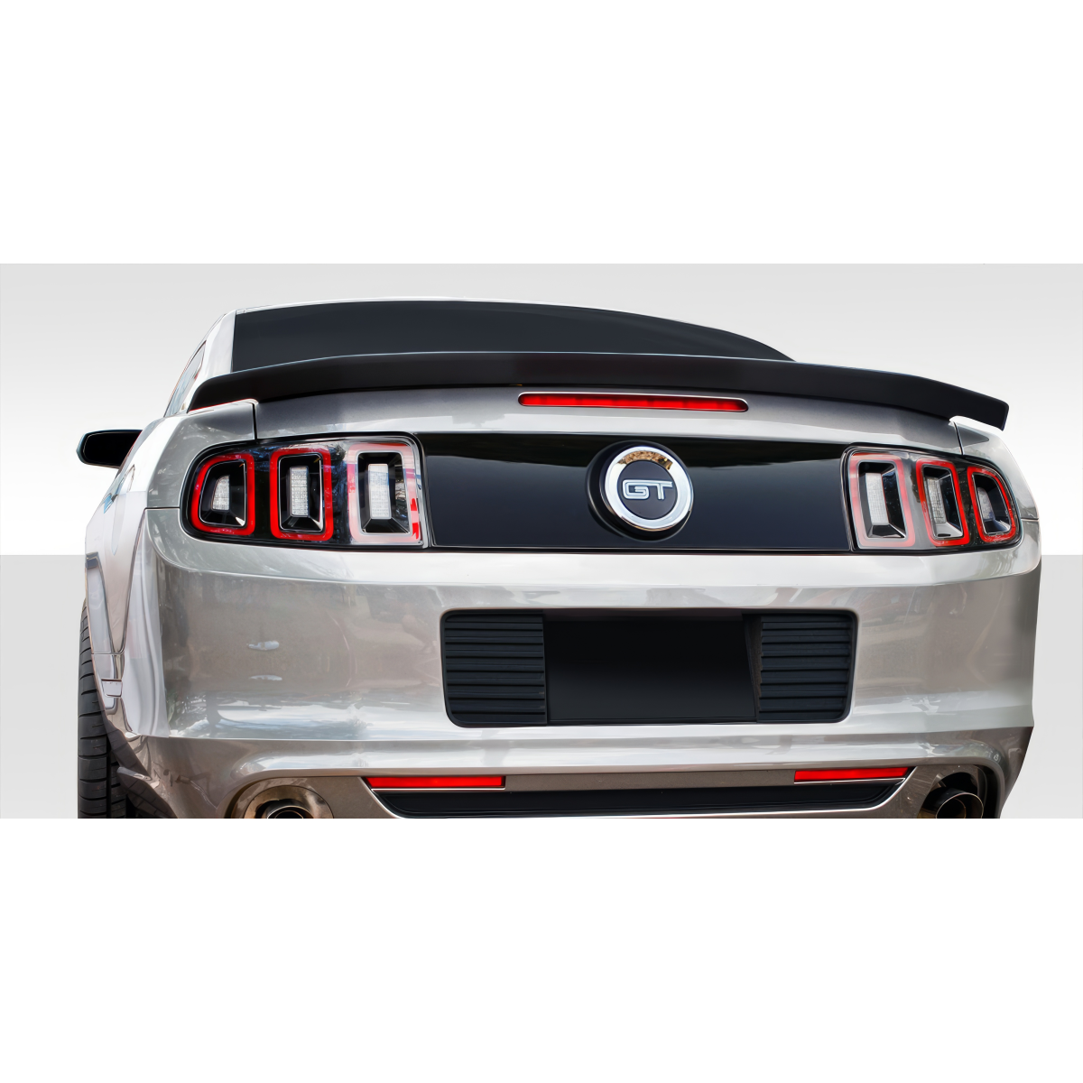 Modify your Ford Mustang 2010 with our Exterior/Wings - Rear angle of Ford Mustang showing trunk lid spoiler