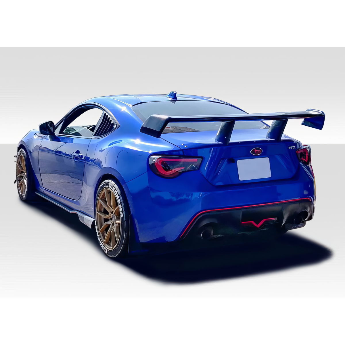 Modify your Subaru BRZ 2013 with our Exterior/Wings - Rear angle view of Subaru BRZ with wing