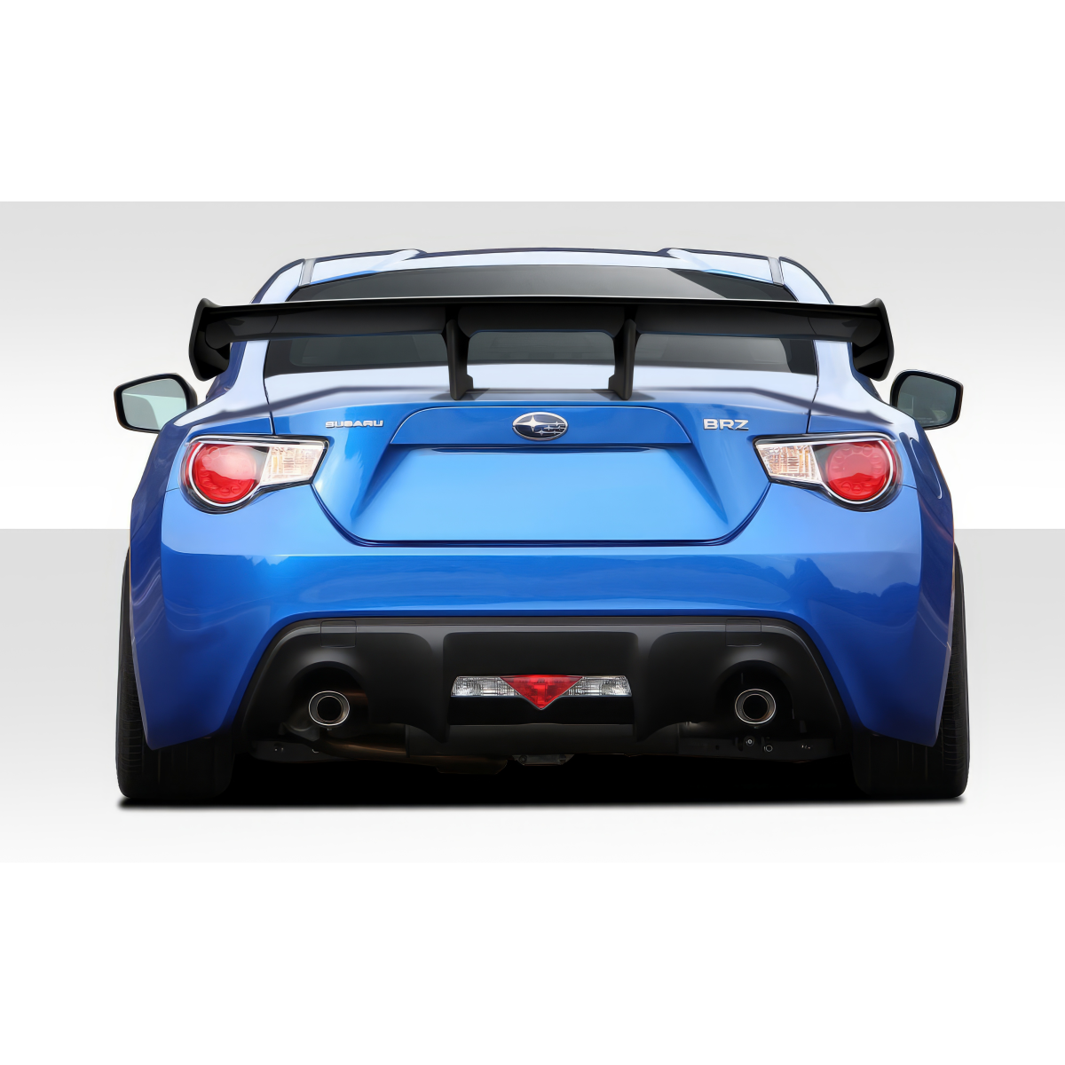 Modify your Subaru BRZ 2013 with our Exterior/Wings - Rear view of a Subaru BRZ at a straight angle