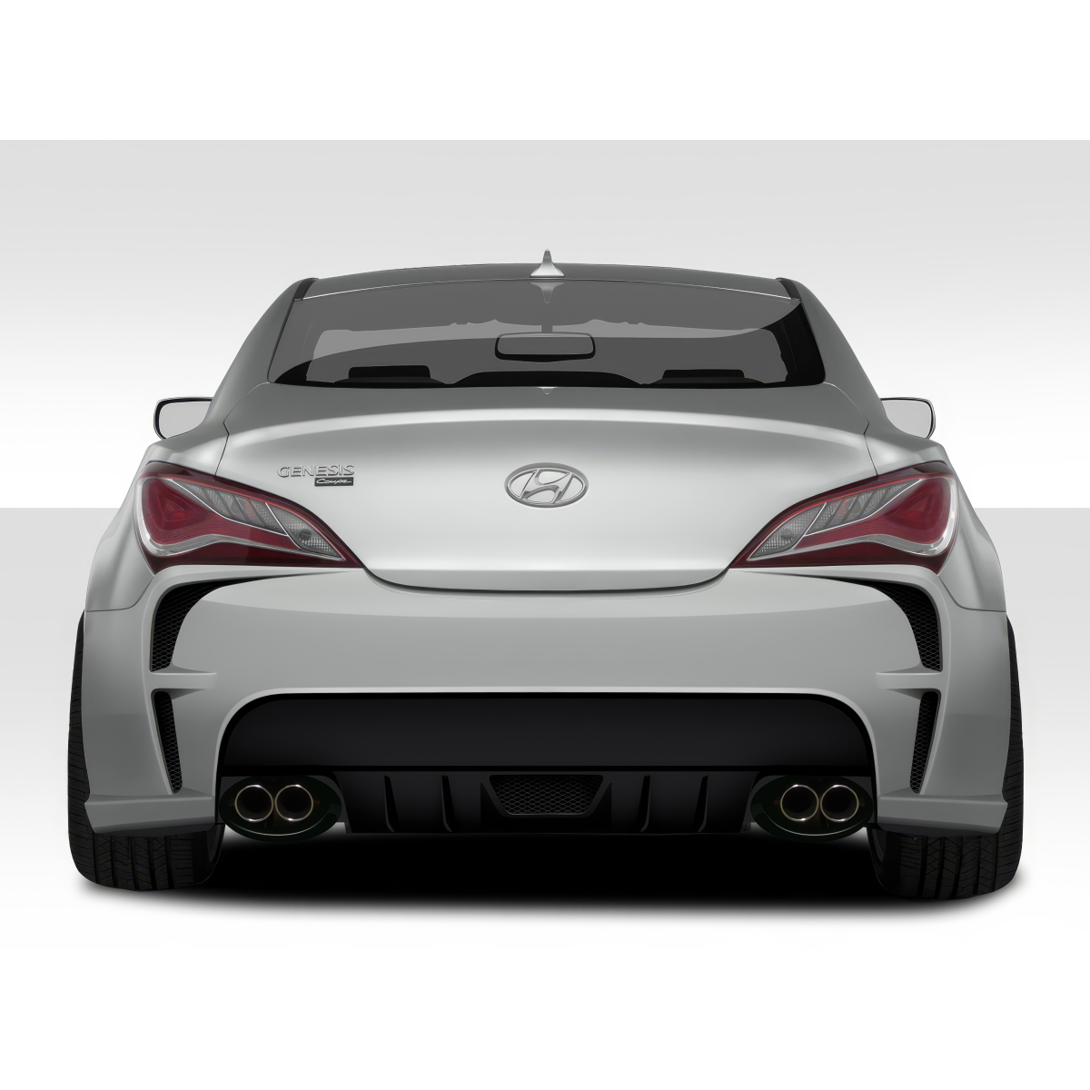 Modify your Genesis G70 2010 with our Exterior/Rear Bumpers or Lips - Rear view showing bumper at a straight angle