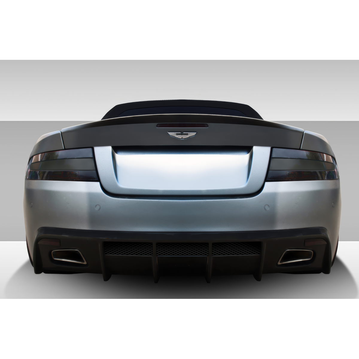 Modify your Aston Martin DB9 2004 with our Exterior/Complete Body Kits - Rear view of the vehicle at eye level