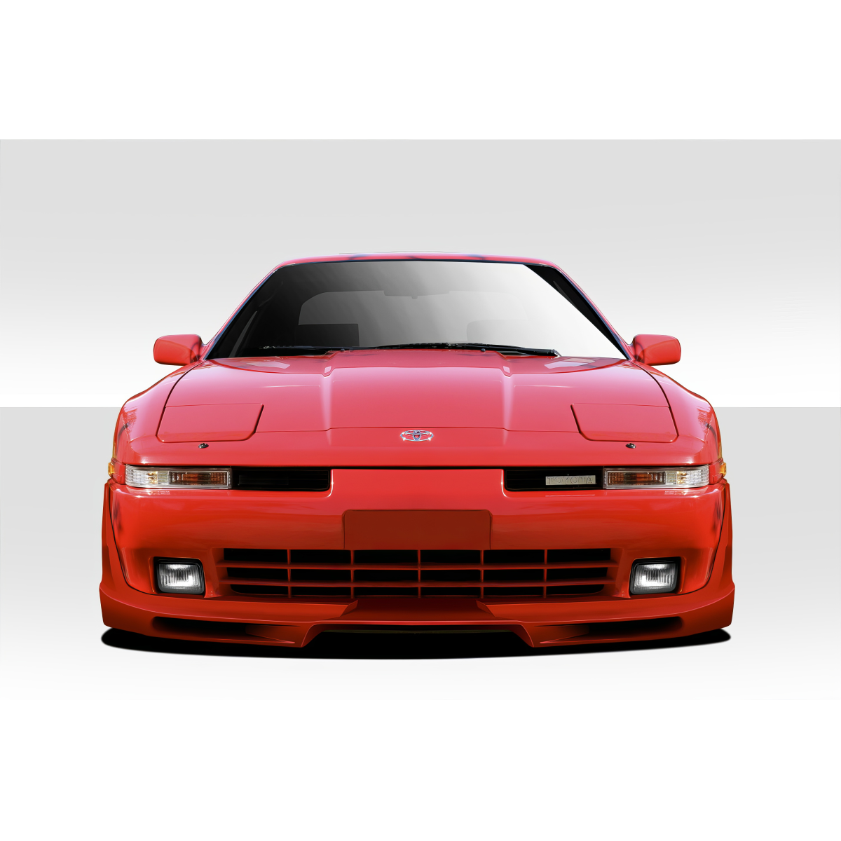 Modify your Toyota Supra 1986 with our Exterior/Front Bumpers or Lips - Front view of part showing design and details