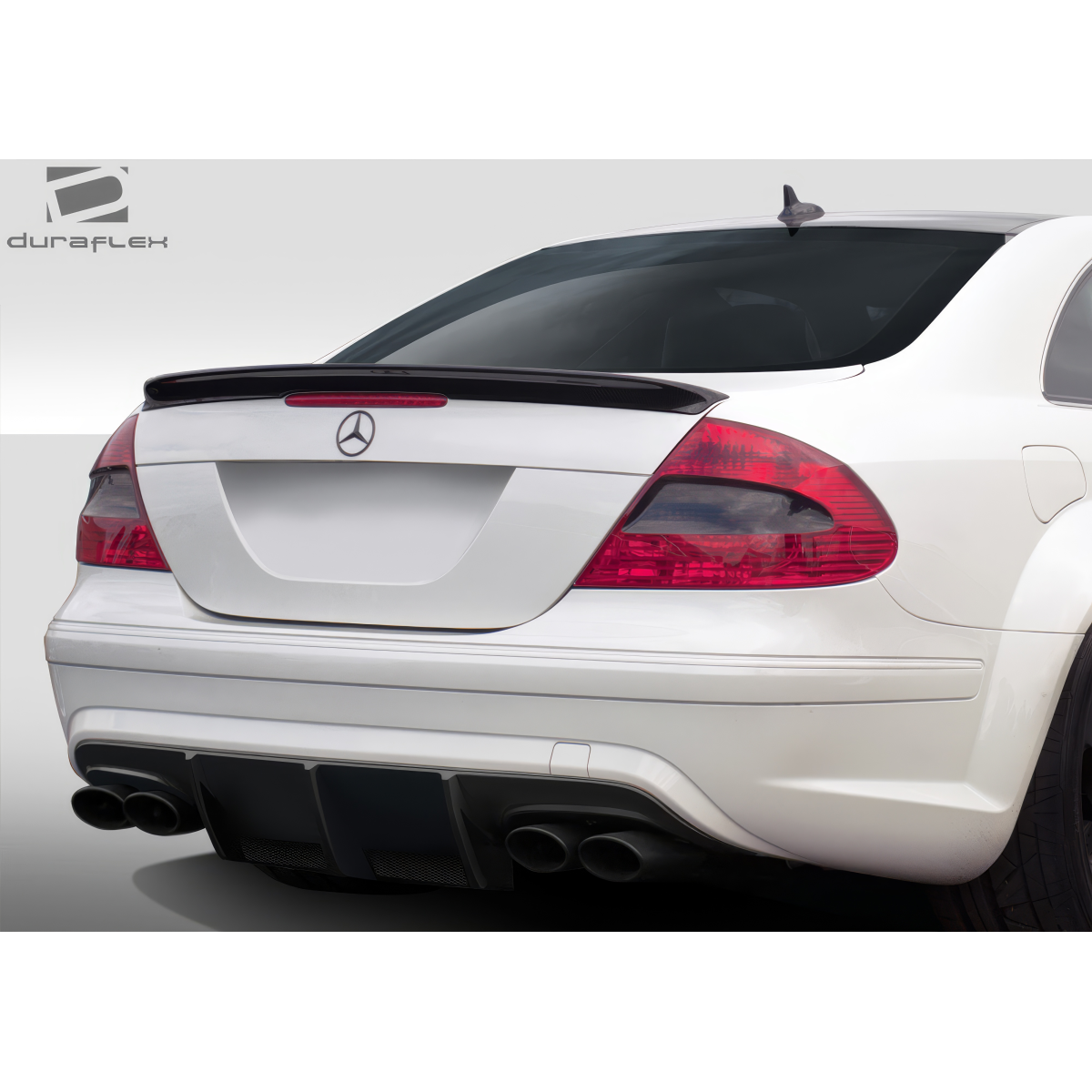 Modify your Mercedes-Benz CLK-Class 2003 with our Exterior/Rear Bumpers or Lips - Rear view angle of the vehicle showcasing the bumper