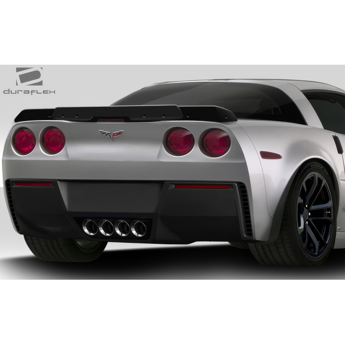 Modify your Chevrolet Corvette 2005 with our Exterior/Wings - Viewed from a low rear angle