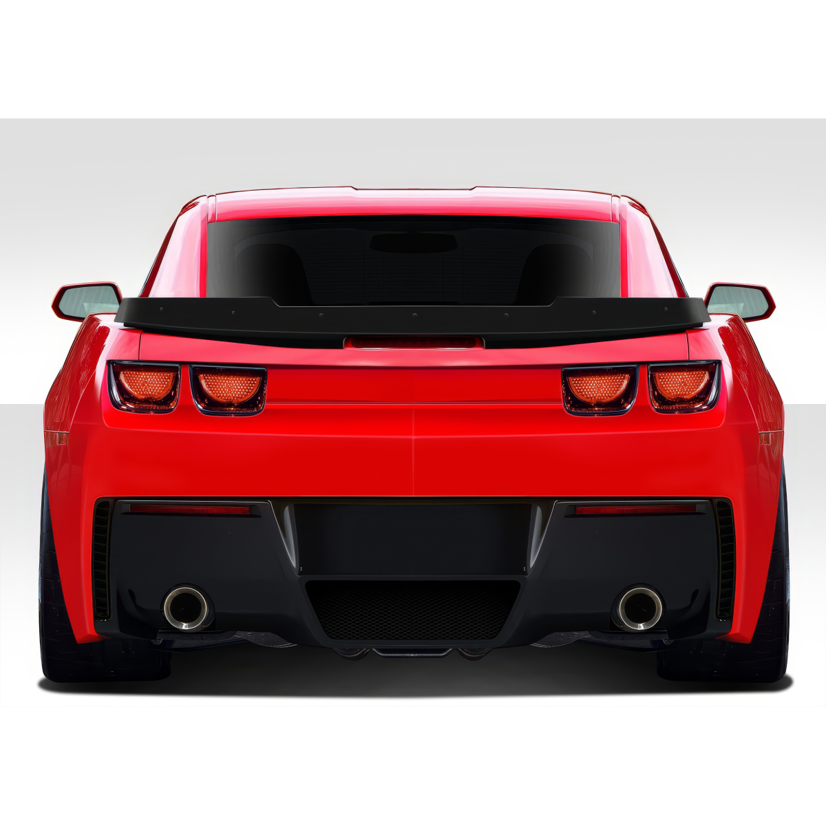 Modify your Chevrolet Camaro 2010 with our Exterior/Rear Bumpers or Lips - Rear view of vehicle with straight on angle