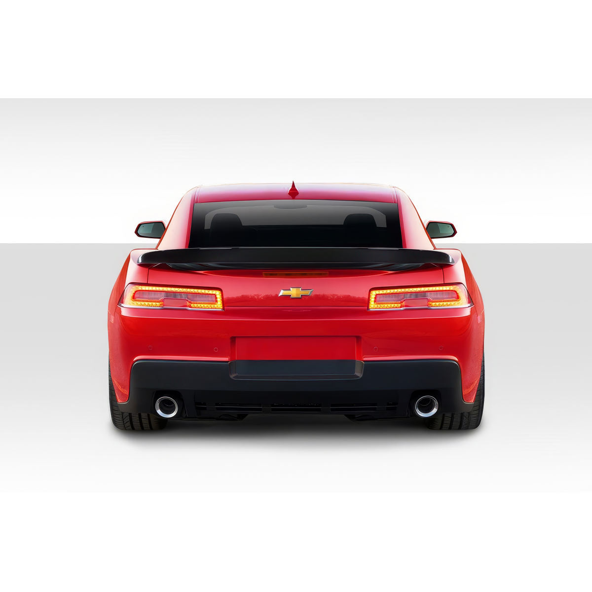 Modify your Chevrolet Camaro 2014 with our Exterior/Wings - Rear view showing trunk lid spoiler angle