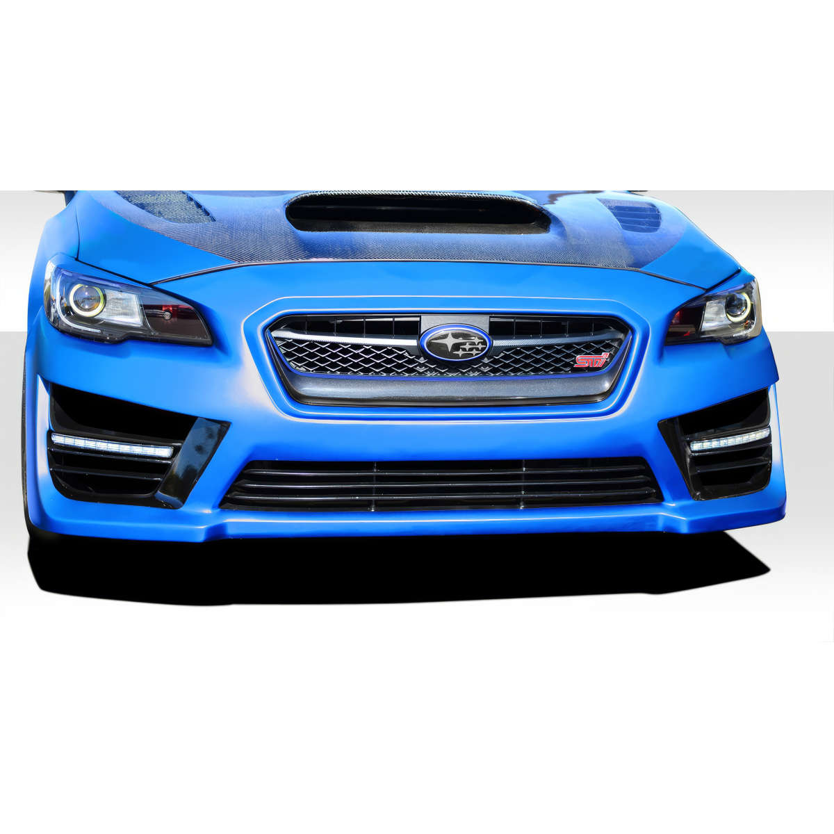 Modify your Subaru WRX 2015 with our Exterior/Front Bumpers or Lips - Front view of vehicle at slightly upward angle