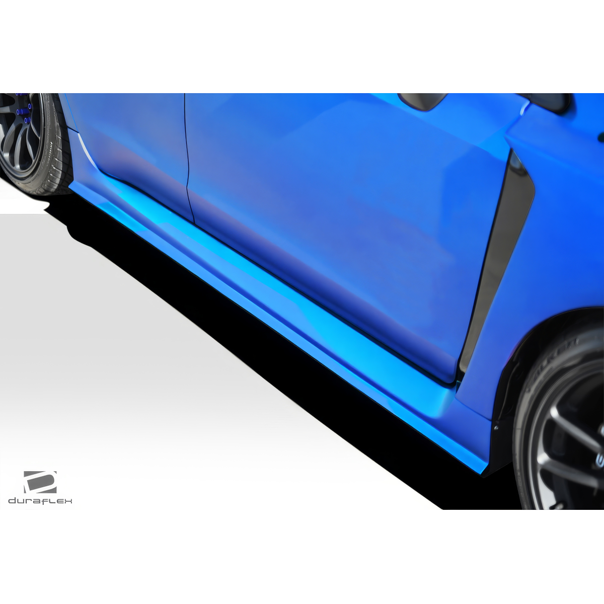 Modify your Subaru WRX 2015 with our Exterior/Side Skirts - Side angle view of side skirt panel on vehicle