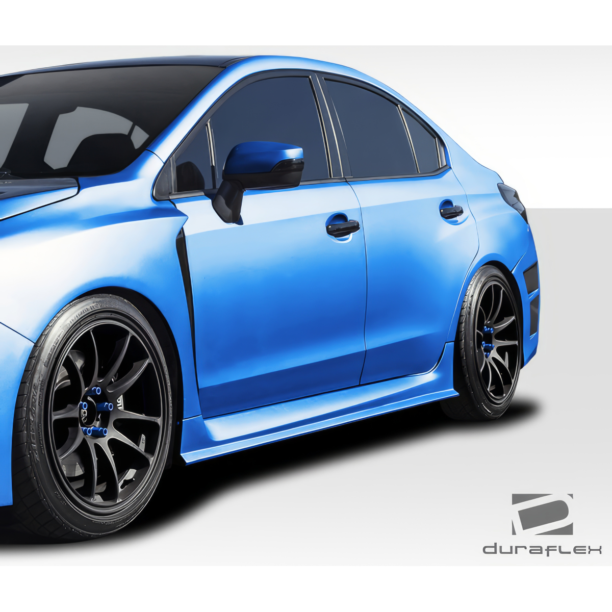 Modify your Subaru WRX 2015 with our Exterior/Side Skirts - Side angle view showcasing sleek design