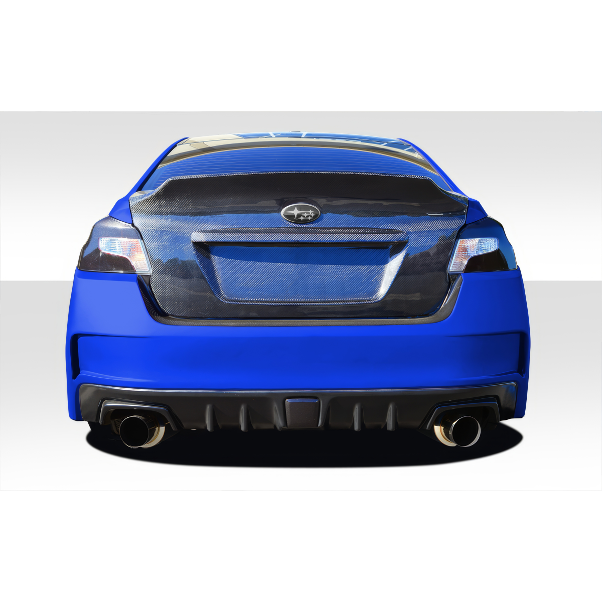 Modify your Subaru WRX 2015 with our Exterior/Rear Bumpers or Lips - Rear view angle of the bumper part image