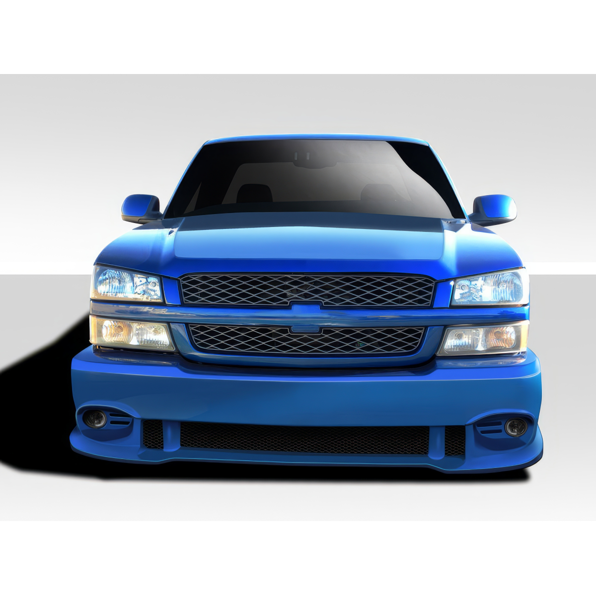 Modify your Chevrolet Avalanche 2003 with our Exterior/Front Bumpers or Lips - Front view of vehicle at eye level angle