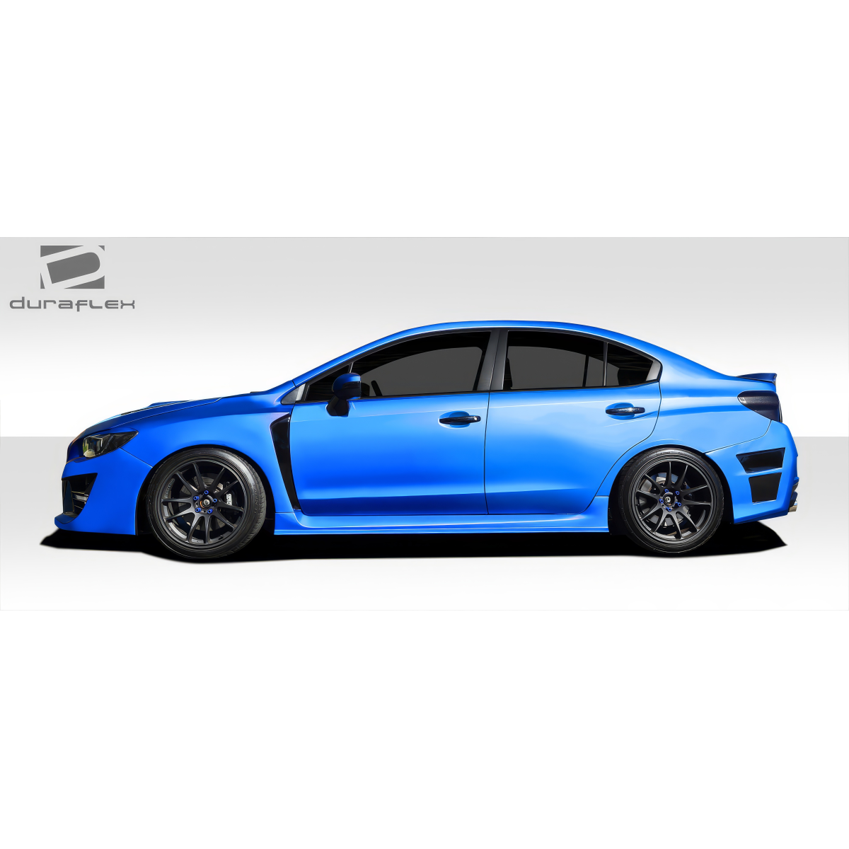 Modify your Subaru WRX 2015 with our Exterior/Complete Body Kits - Side angle view of a modified Subaru WRX